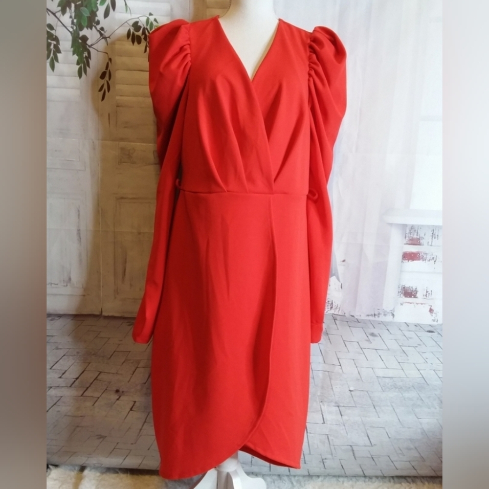NWT FASHION NOVA OWNING THIS MOMENT MINI DRESS RED 1X #New